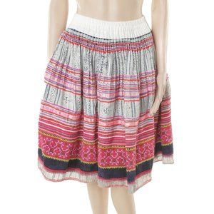 Vintage Hmong Plaid Pleated Skirts